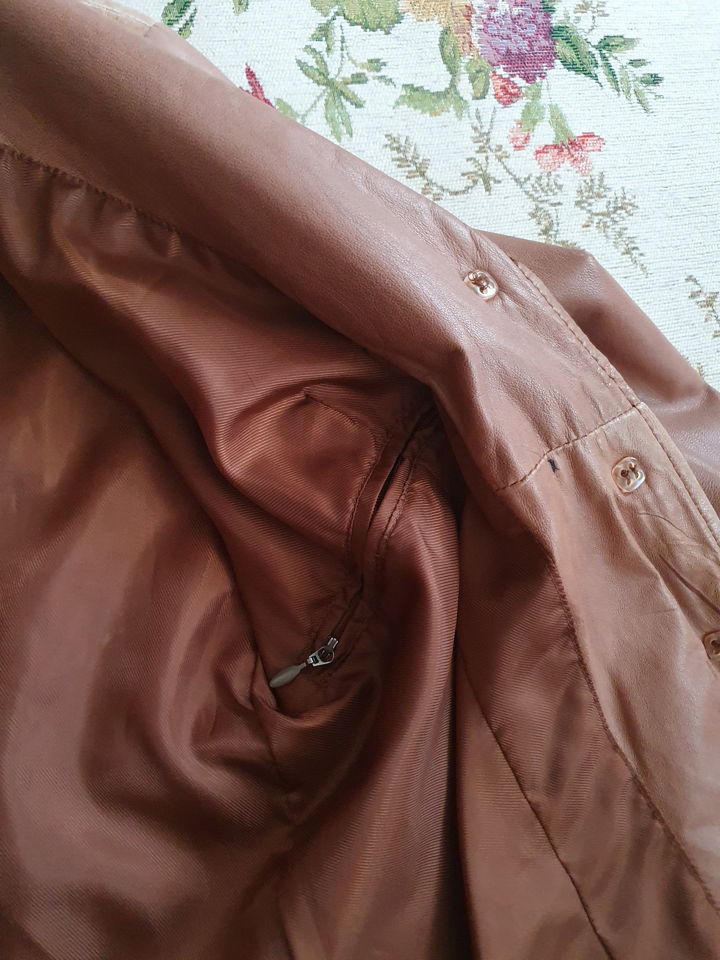 Authentic Vintage Designer Leather Blazer by Julia S. Roma in Size S