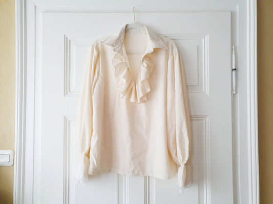 The Poet Shirt in Beige - Size S