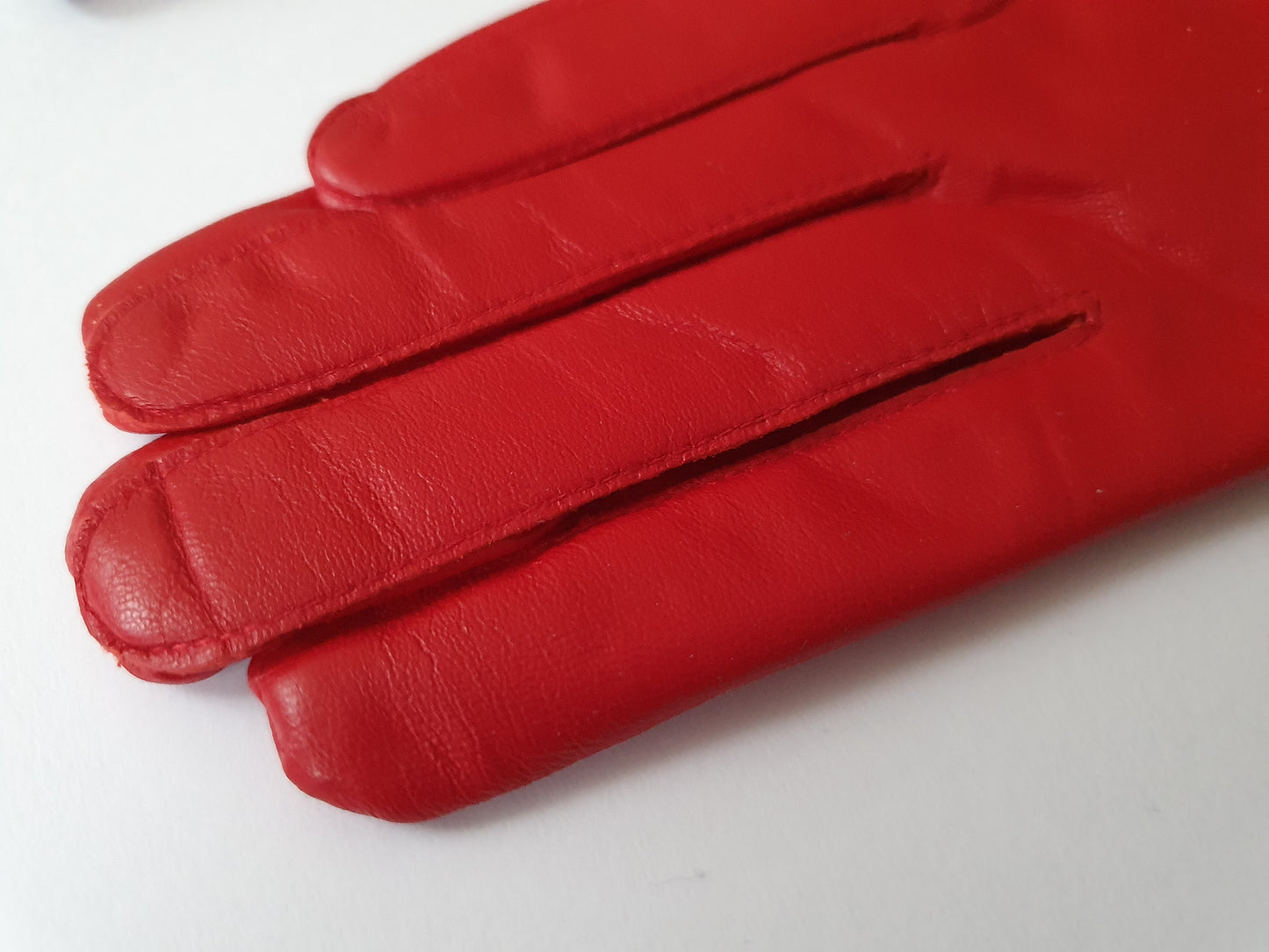 The Scarlet Elegance Fur Leather Gloves - Size S