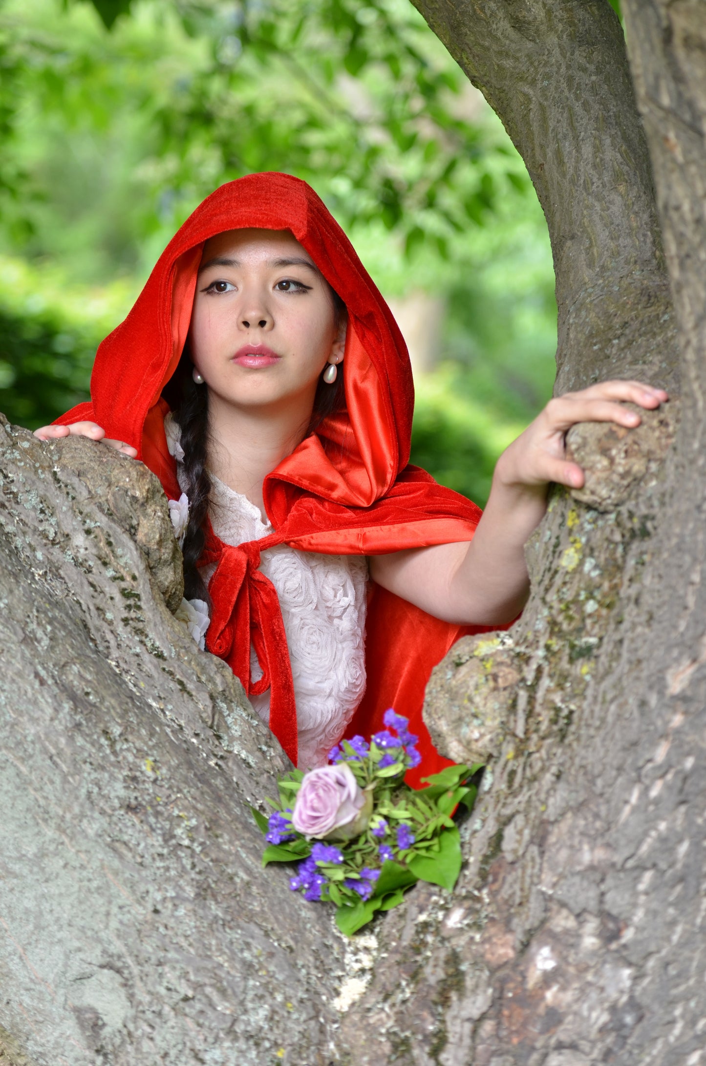 The Little Red Riding Hood Velvet Cape - One Size