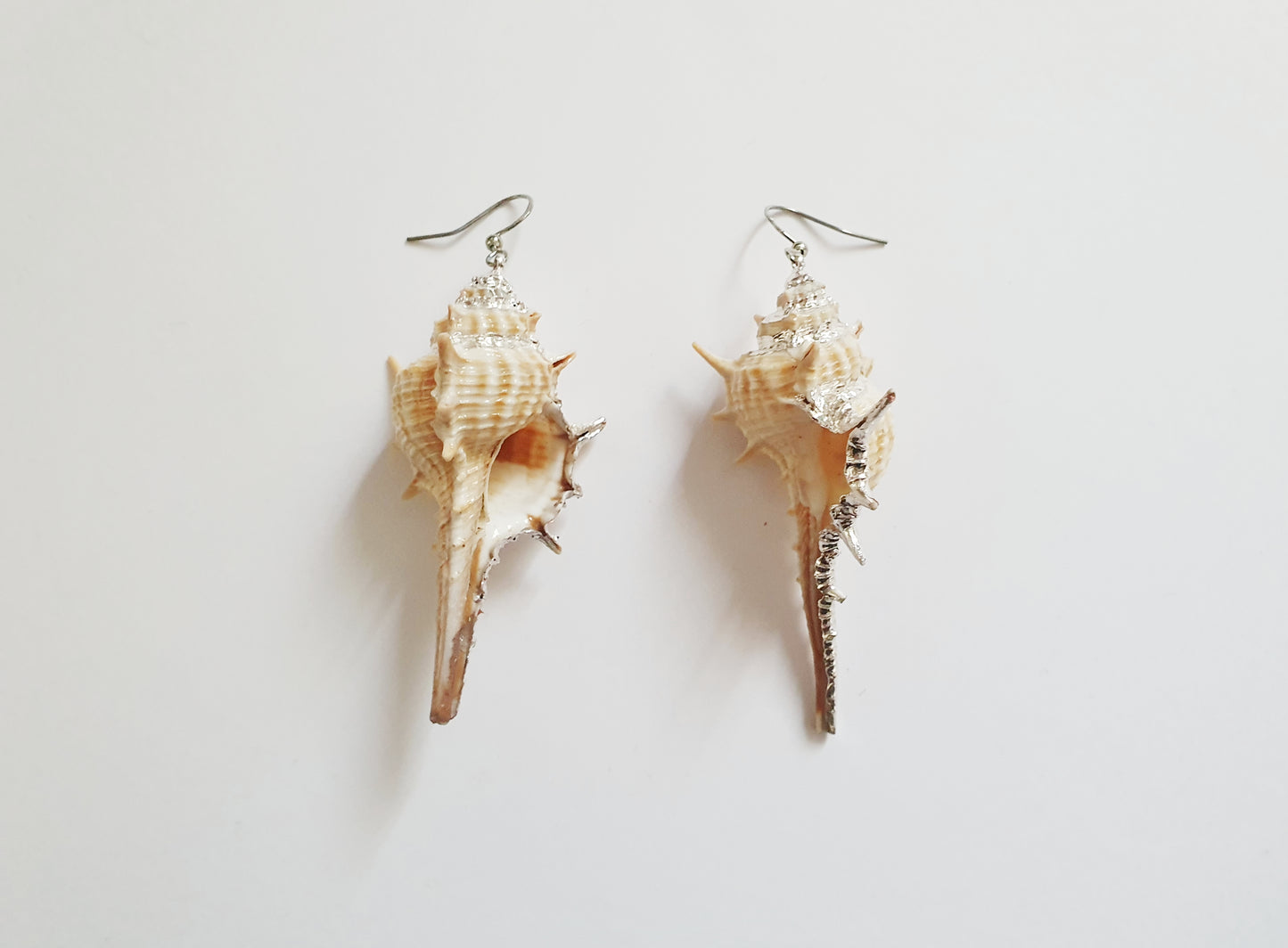 The Cream Coloured Silver Mermaid Treasure Earrings