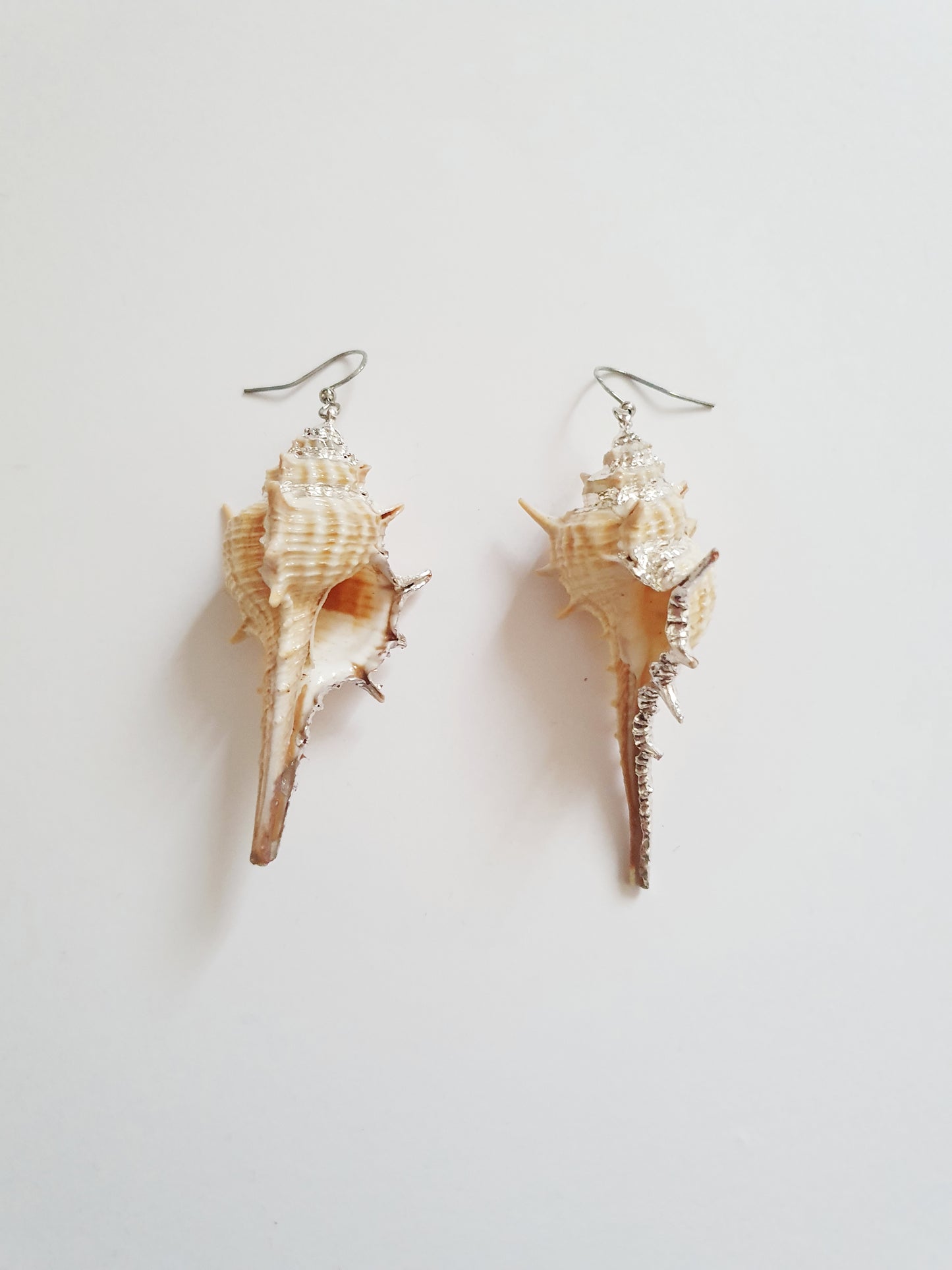 The Cream Coloured Silver Mermaid Treasure Earrings