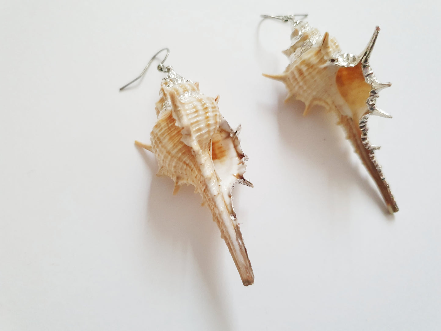 The Cream Coloured Silver Mermaid Treasure Earrings