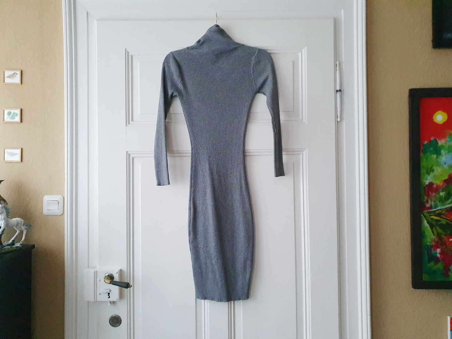 The Cozy Elegance Turtleneck Midi Dress - Size XS/S