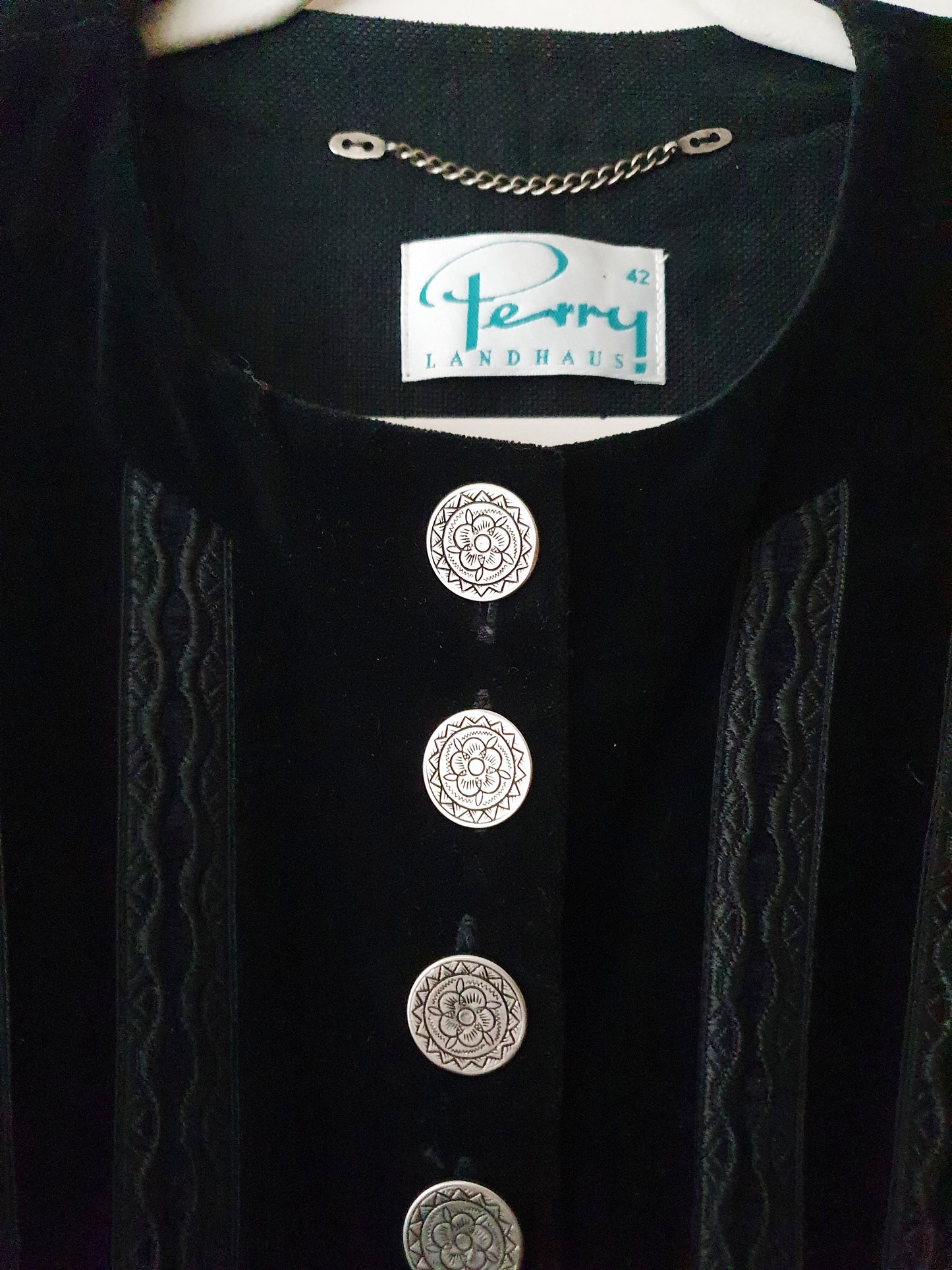 Authentic Vintage Traditional Bavarian Blazer Size XL in Black