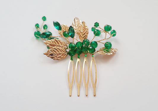 The Emerald Enchantment Hair Comb