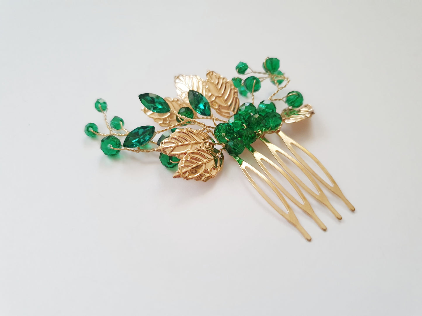 The Emerald Enchantment Hair Comb