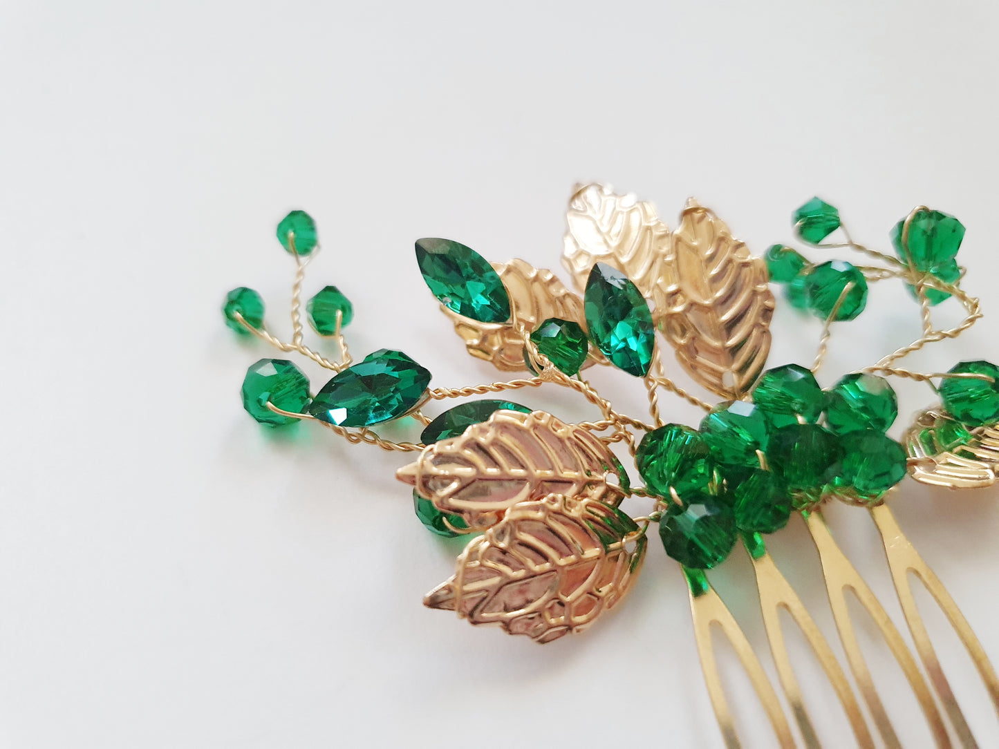 The Emerald Enchantment Hair Comb