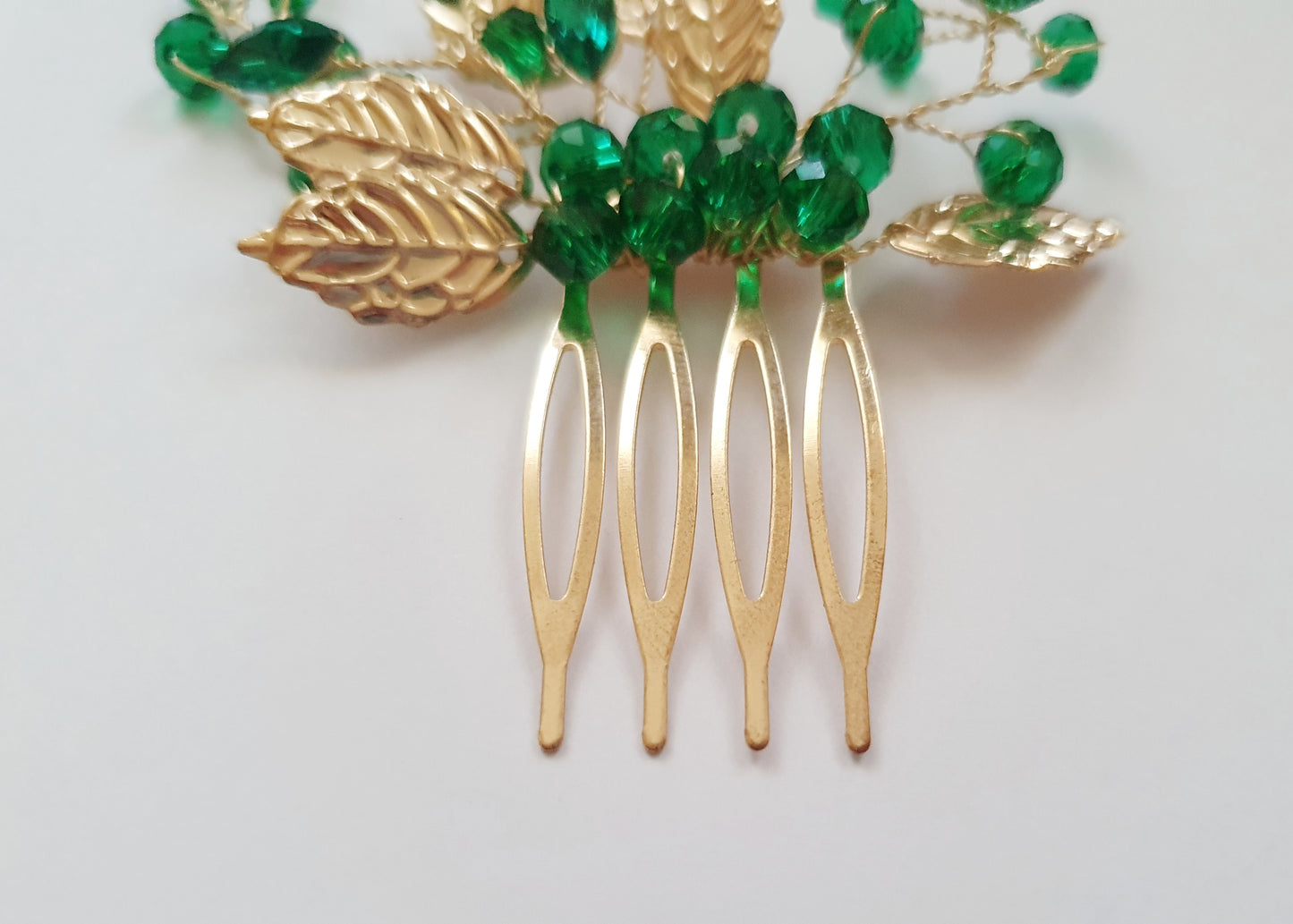 The Emerald Enchantment Hair Comb