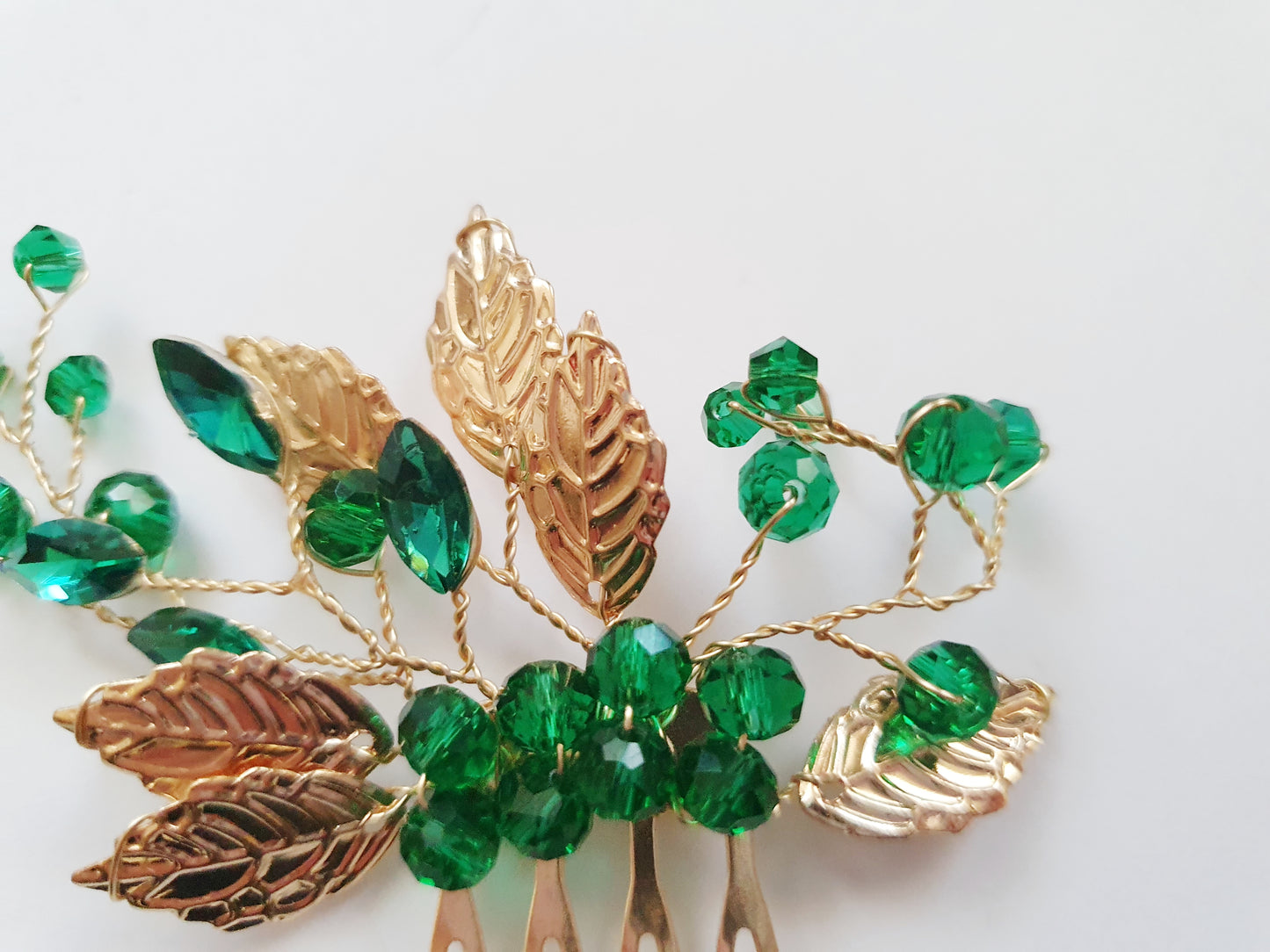 The Emerald Enchantment Hair Comb