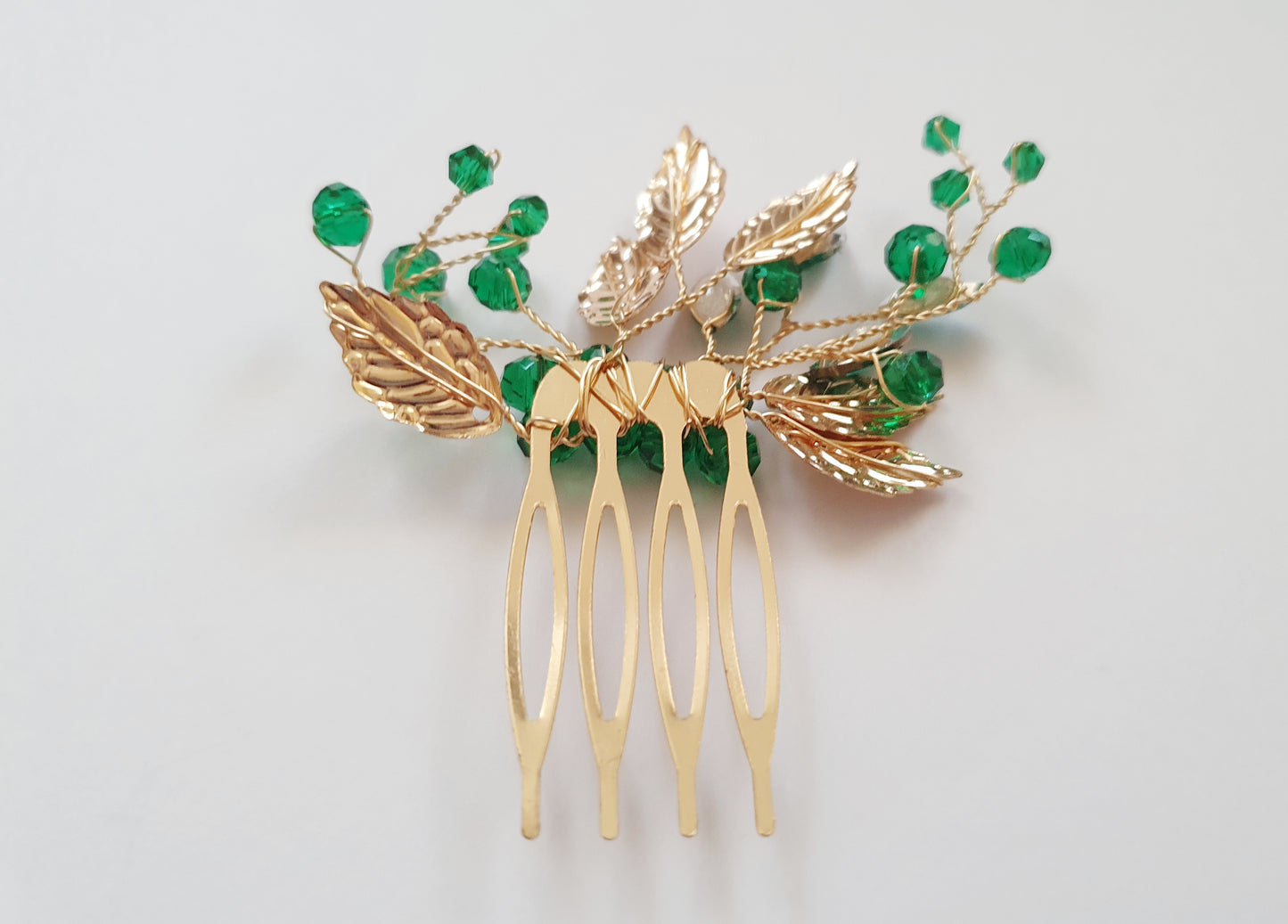 The Emerald Enchantment Hair Comb