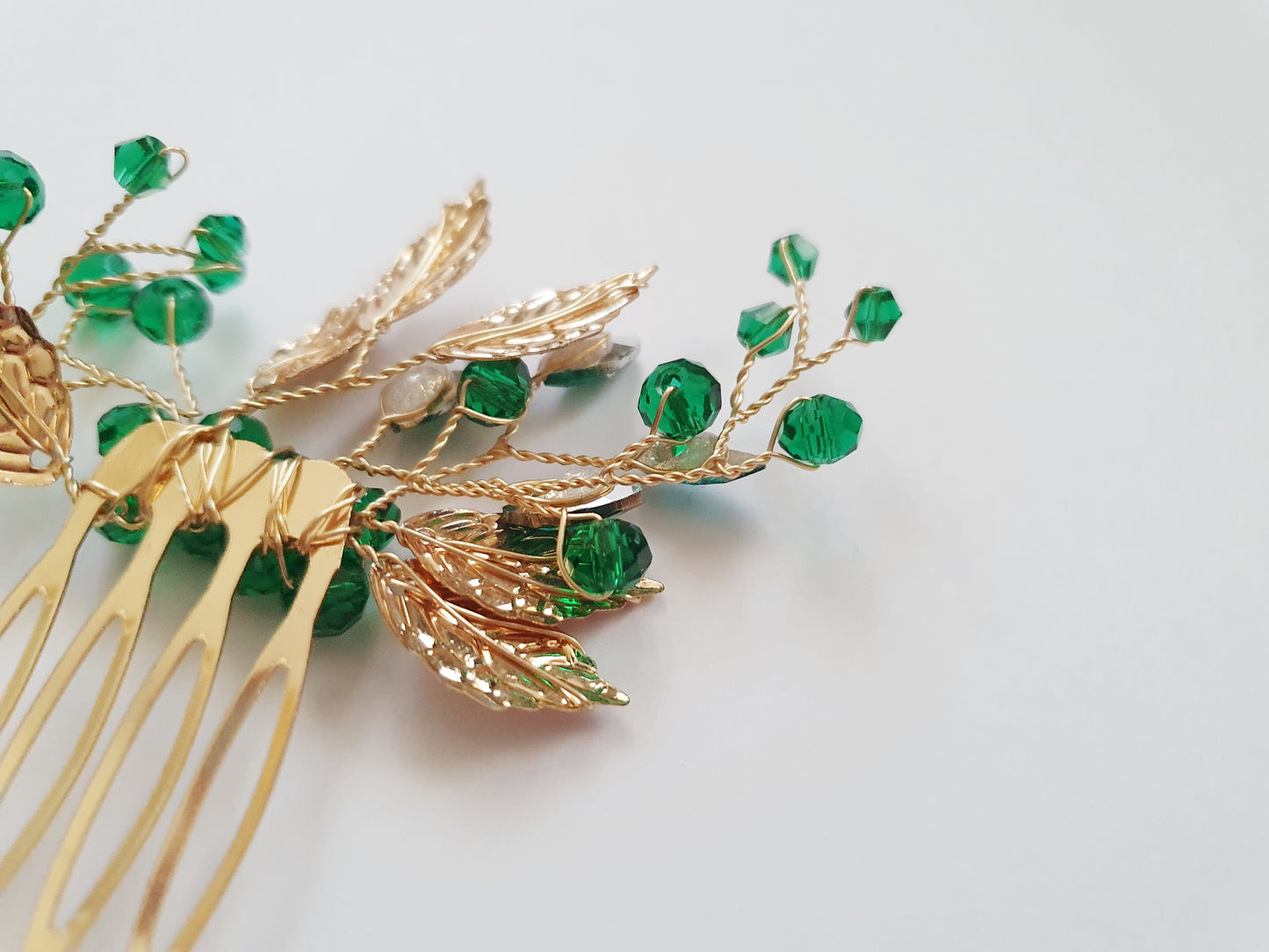 The Emerald Enchantment Hair Comb