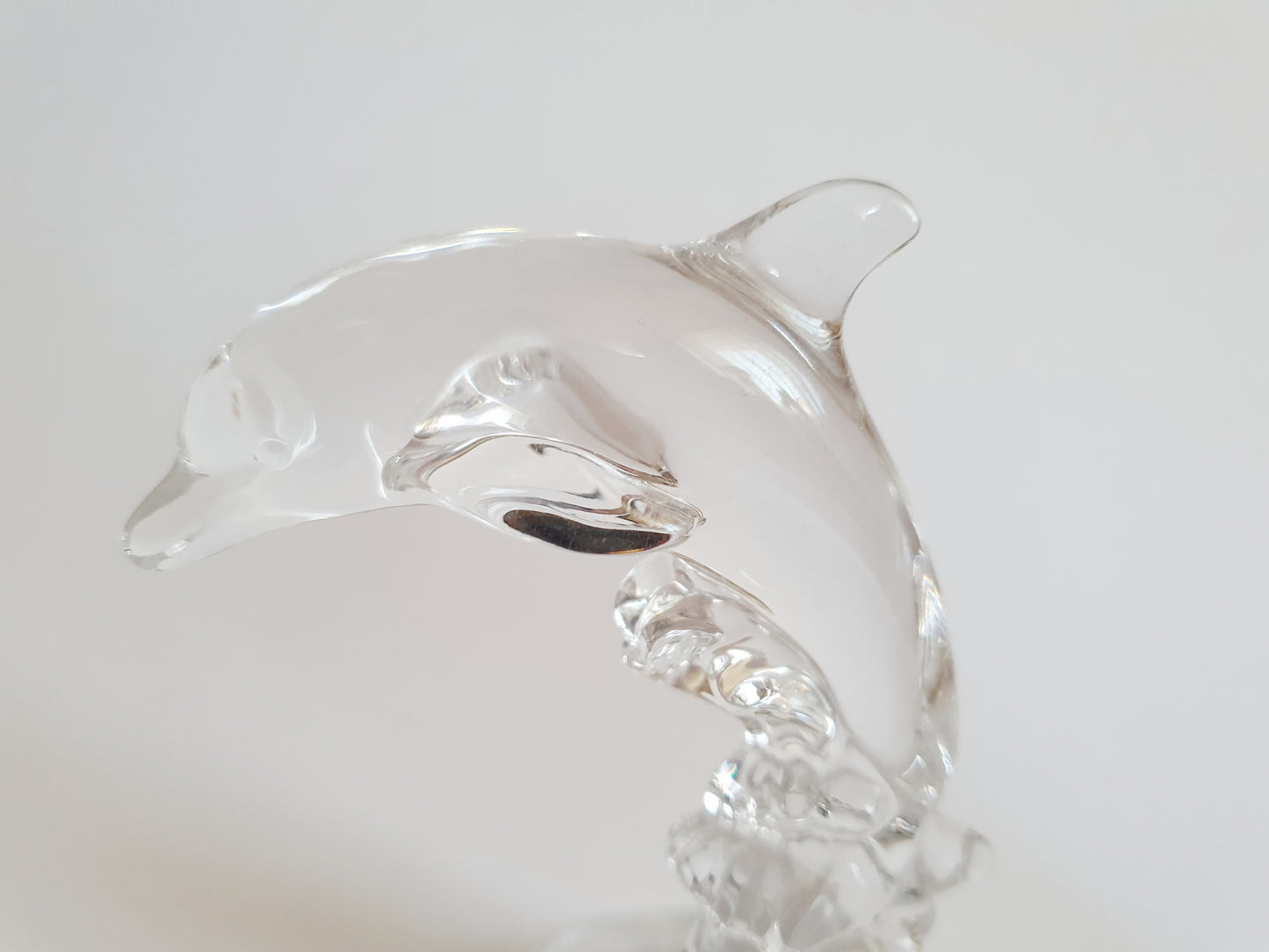 Authentic Vintage Dolphin Figurine Made of Lead Crystal