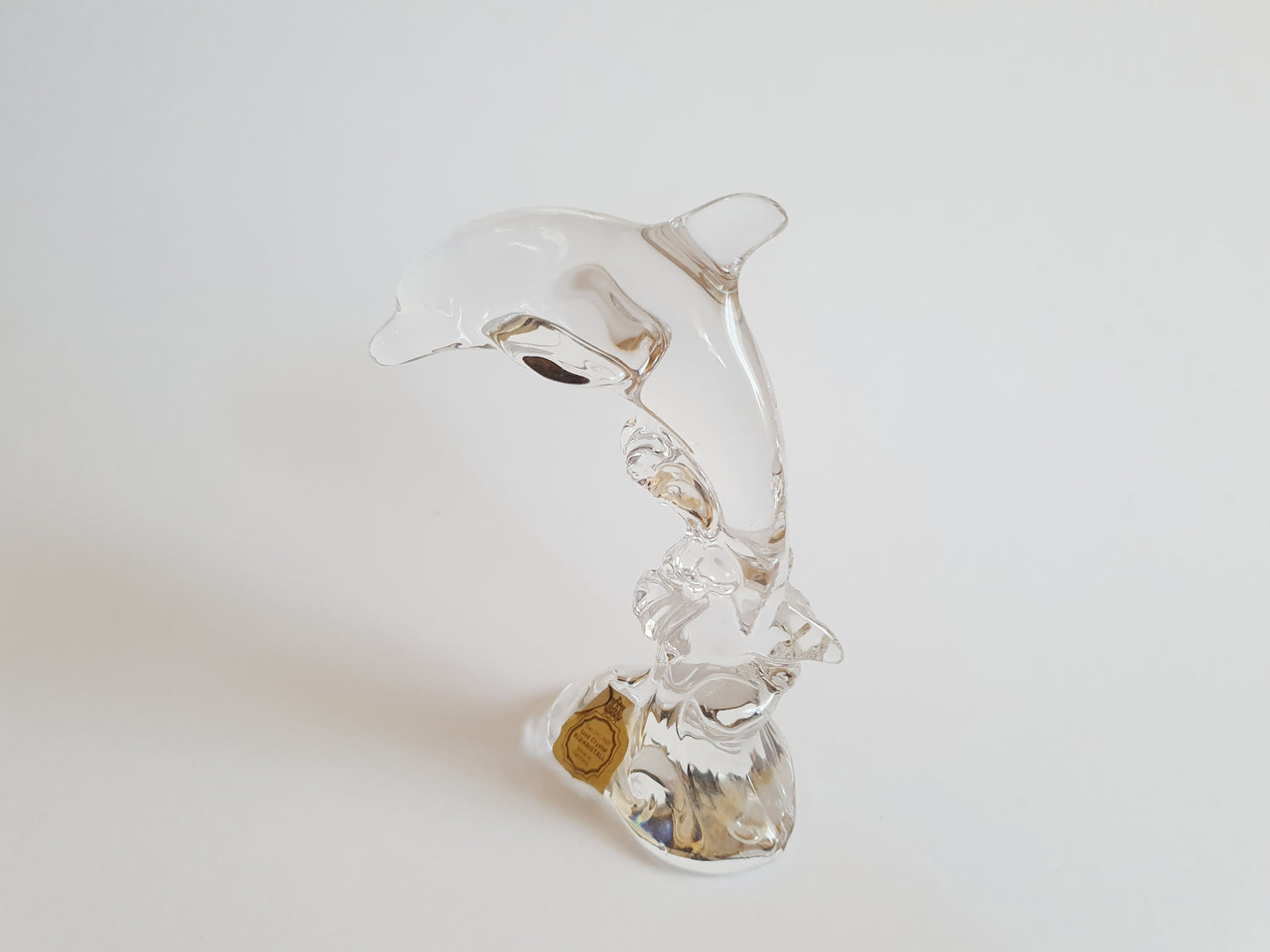 Authentic Vintage Dolphin Figurine Made of Lead Crystal