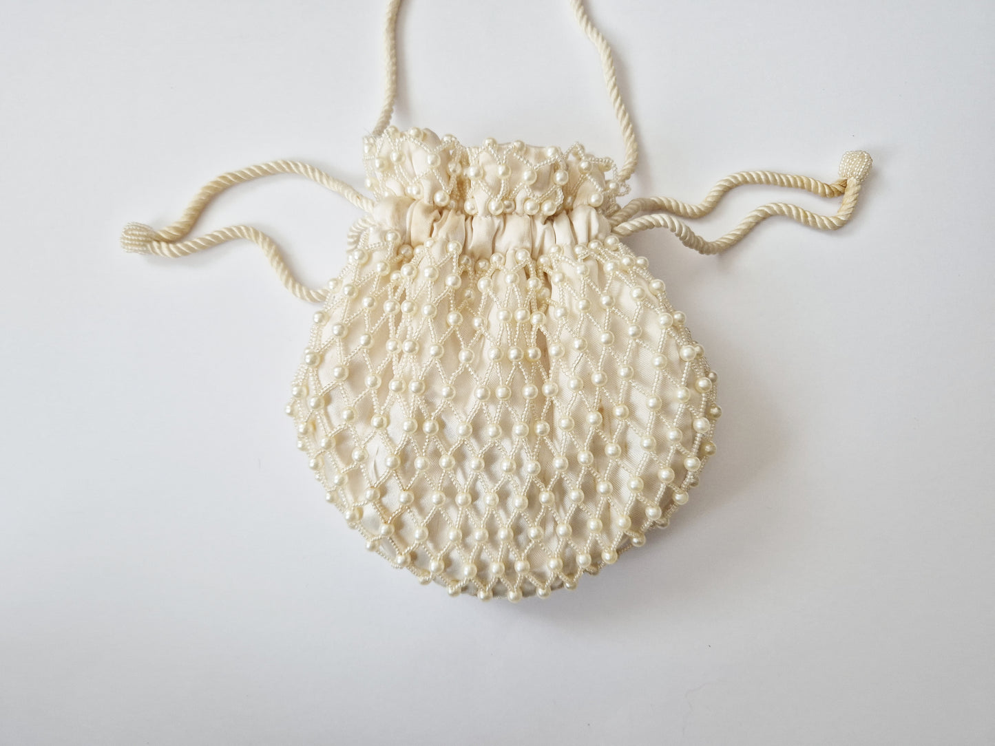 Authentic Vintage Beaded Drawstring Bag