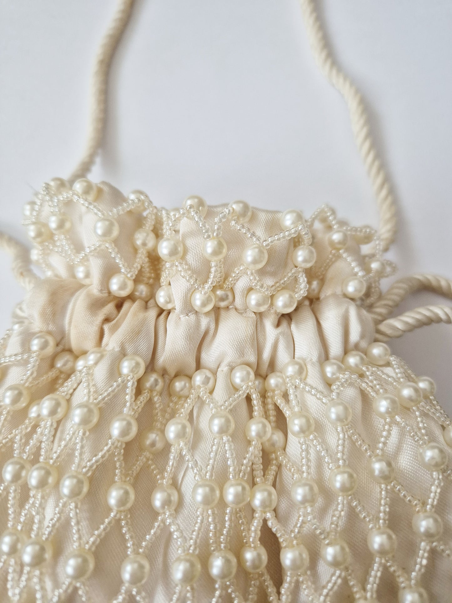 Authentic Vintage Beaded Drawstring Bag