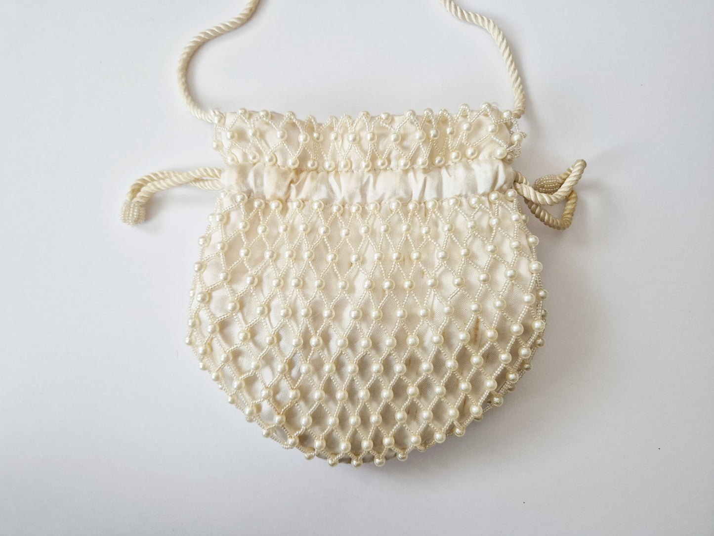 Authentic Vintage Beaded Drawstring Bag