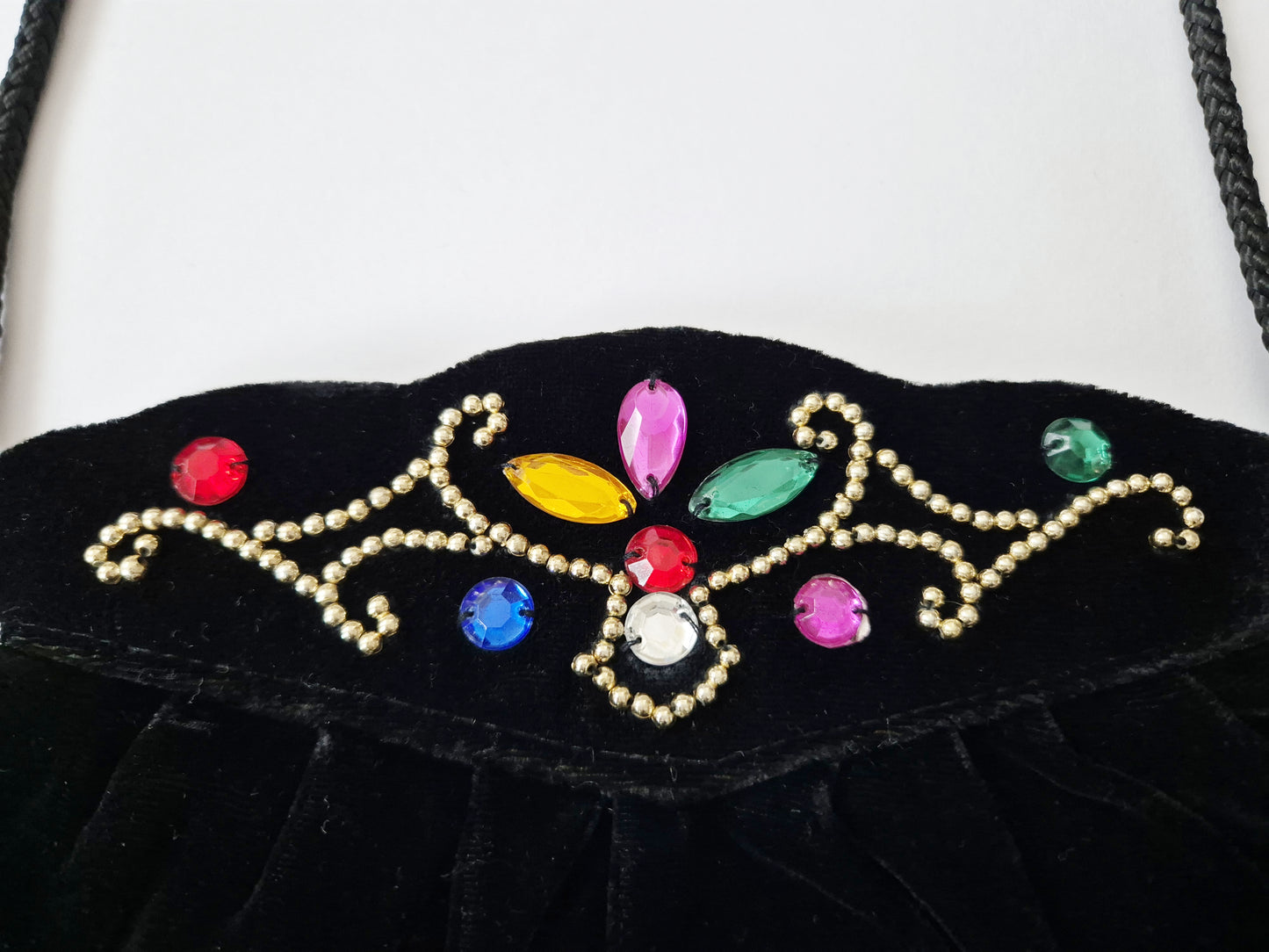 Authentic Vintage Black Velvet Bag