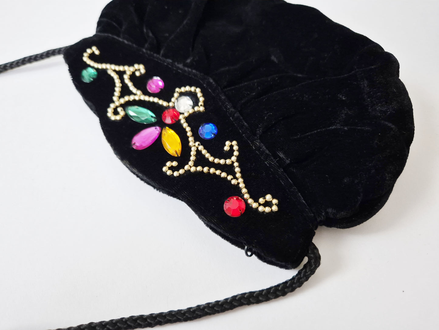 Authentic Vintage Black Velvet Bag