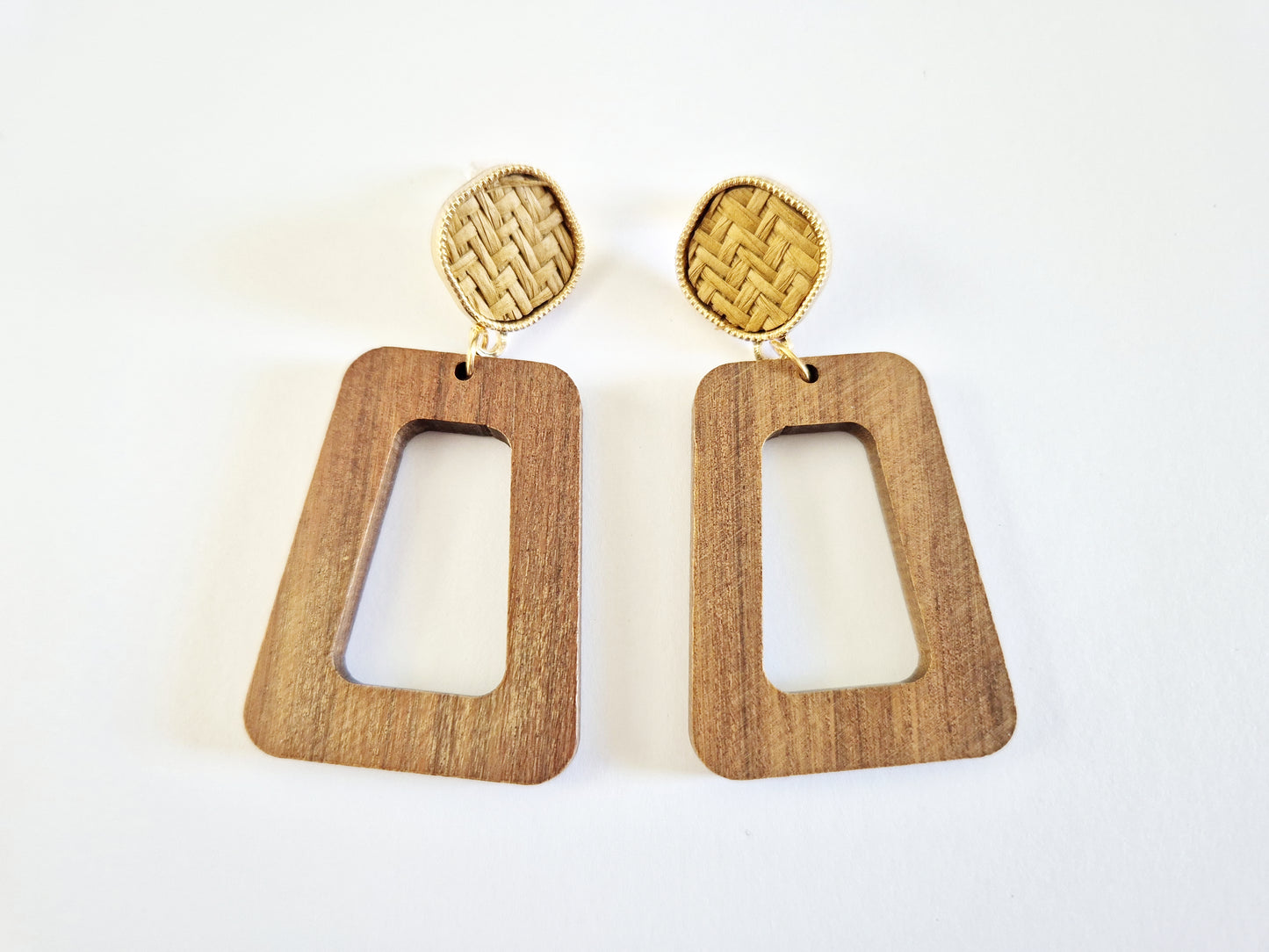 The Wooden Sophistication Geometric Earrings