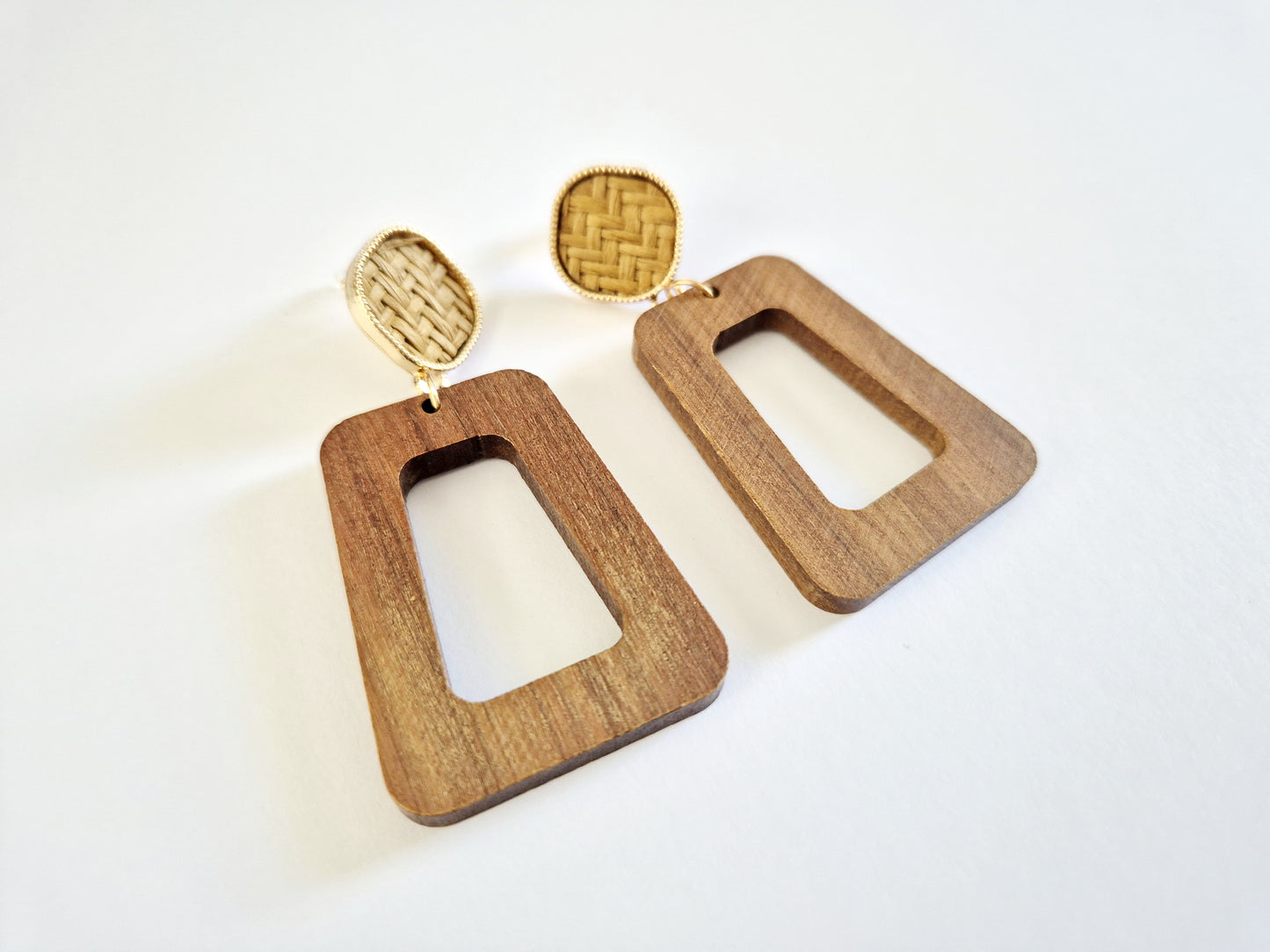 The Wooden Sophistication Geometric Earrings