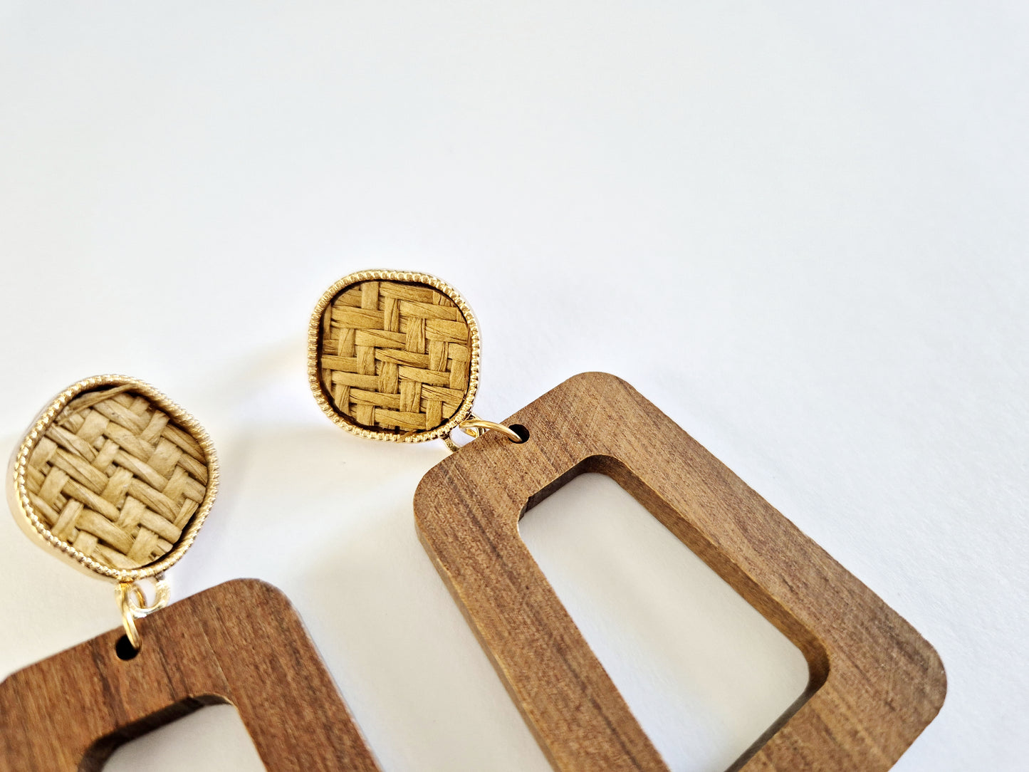 The Wooden Sophistication Geometric Earrings