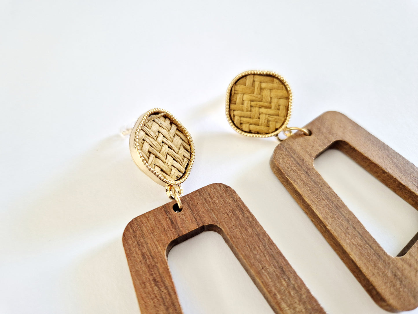 The Wooden Sophistication Geometric Earrings