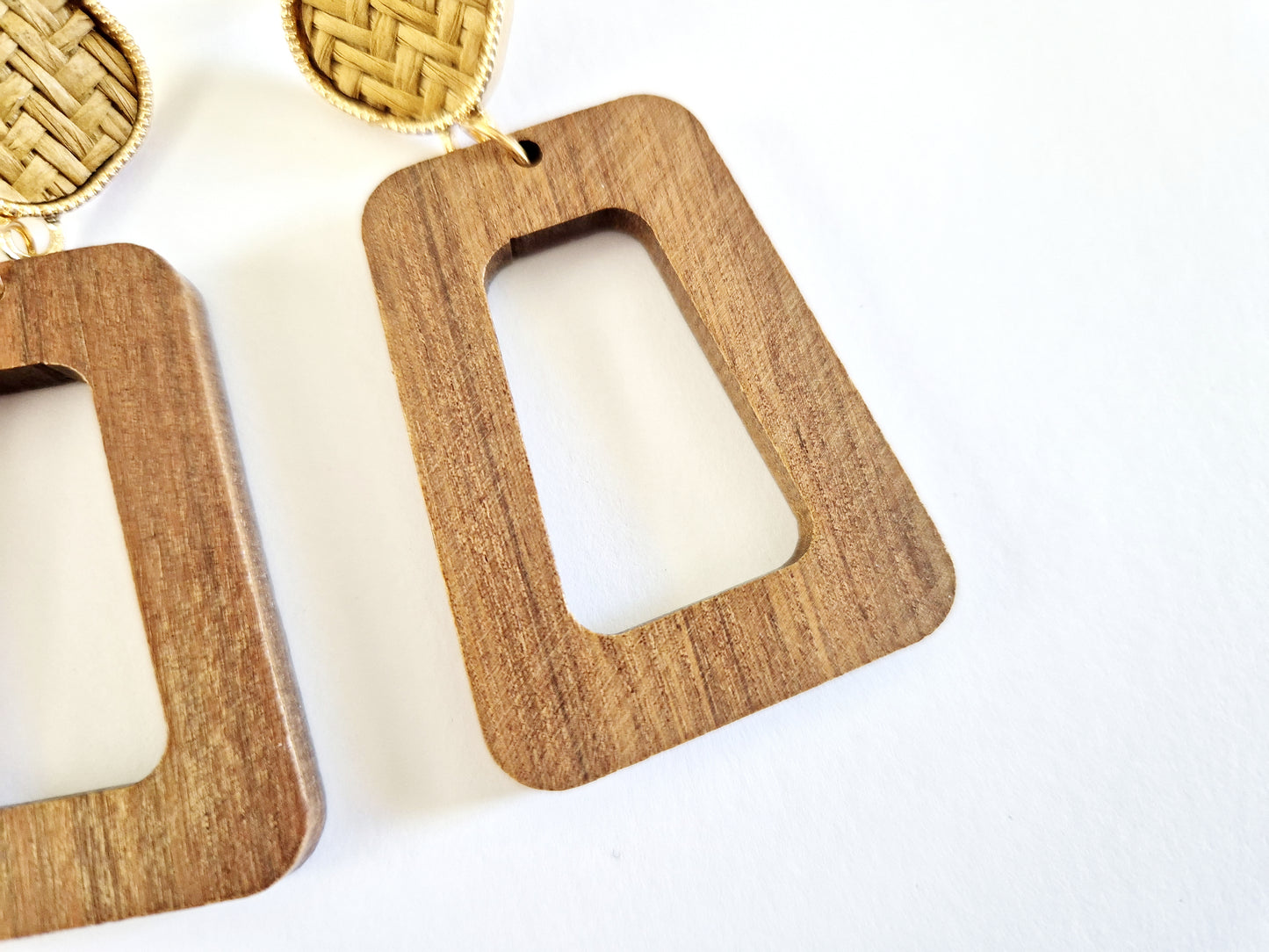 The Wooden Sophistication Geometric Earrings