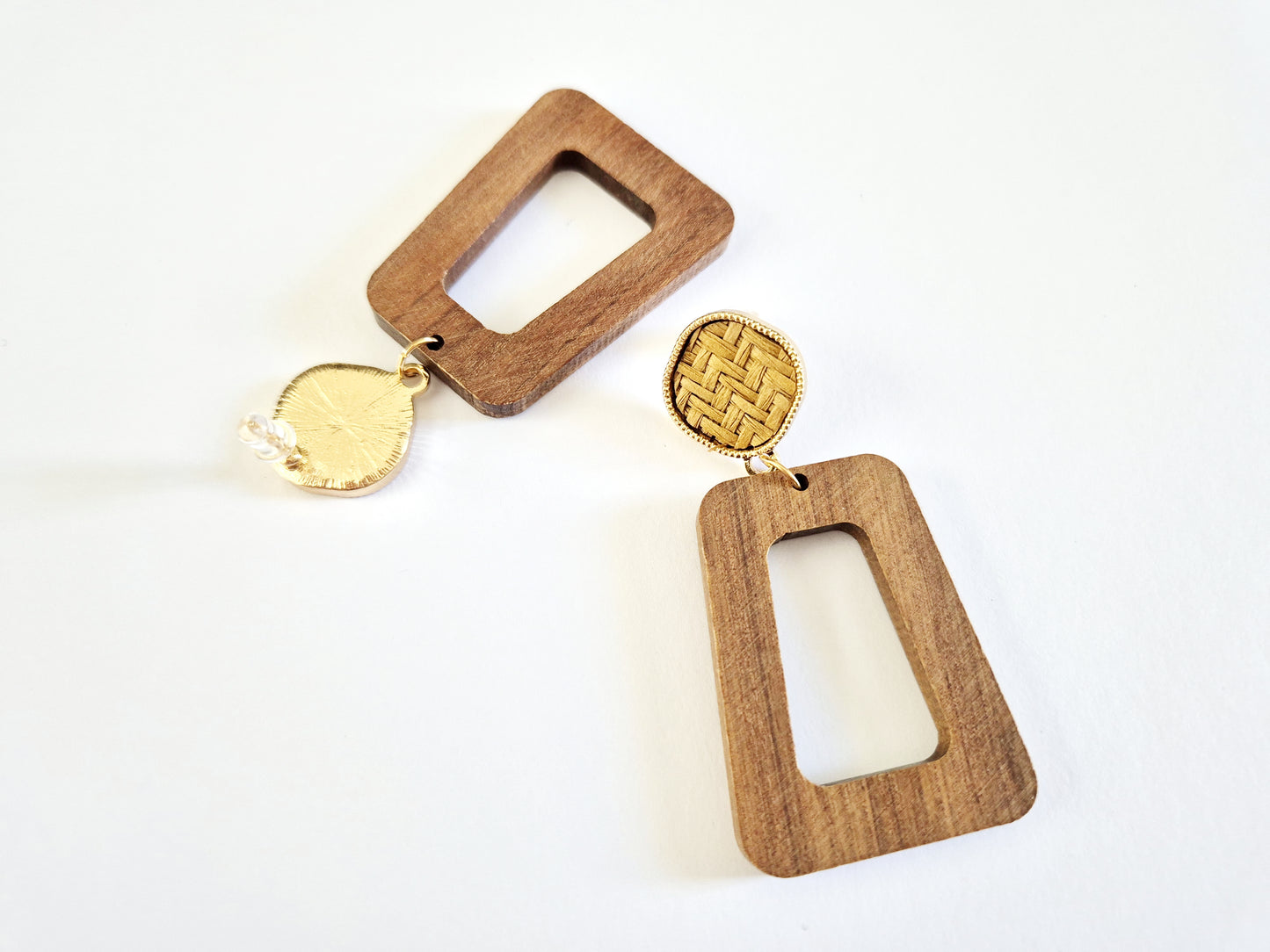 The Wooden Sophistication Geometric Earrings