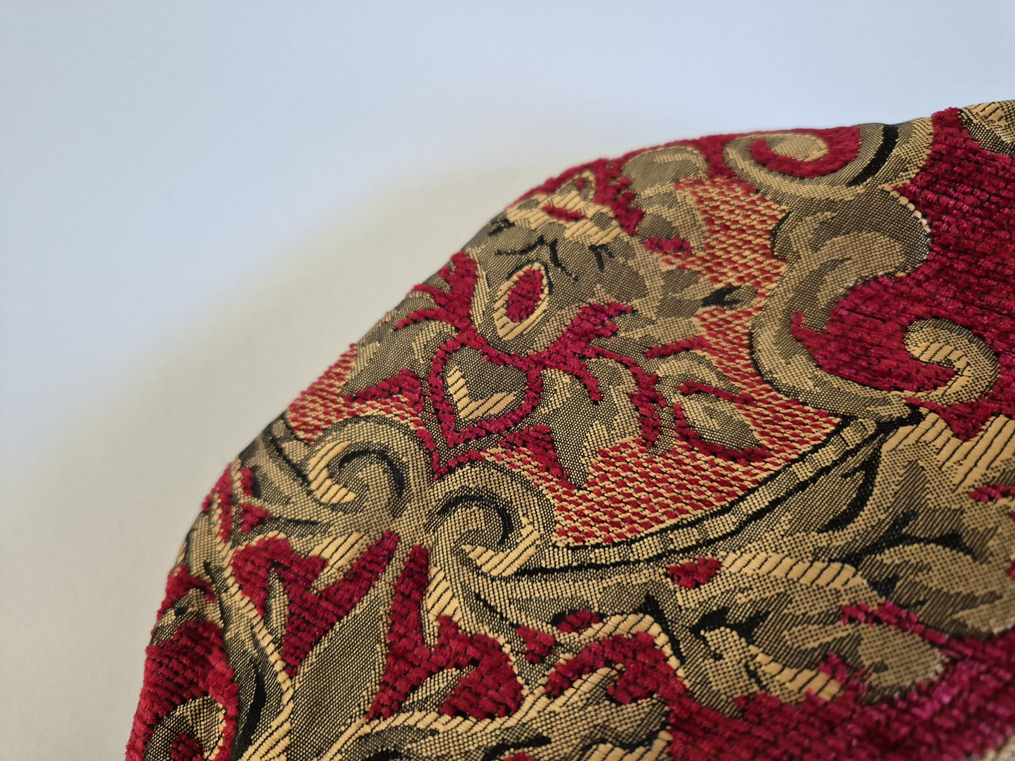 The Renaissance Brocade Hat with Feather Accent