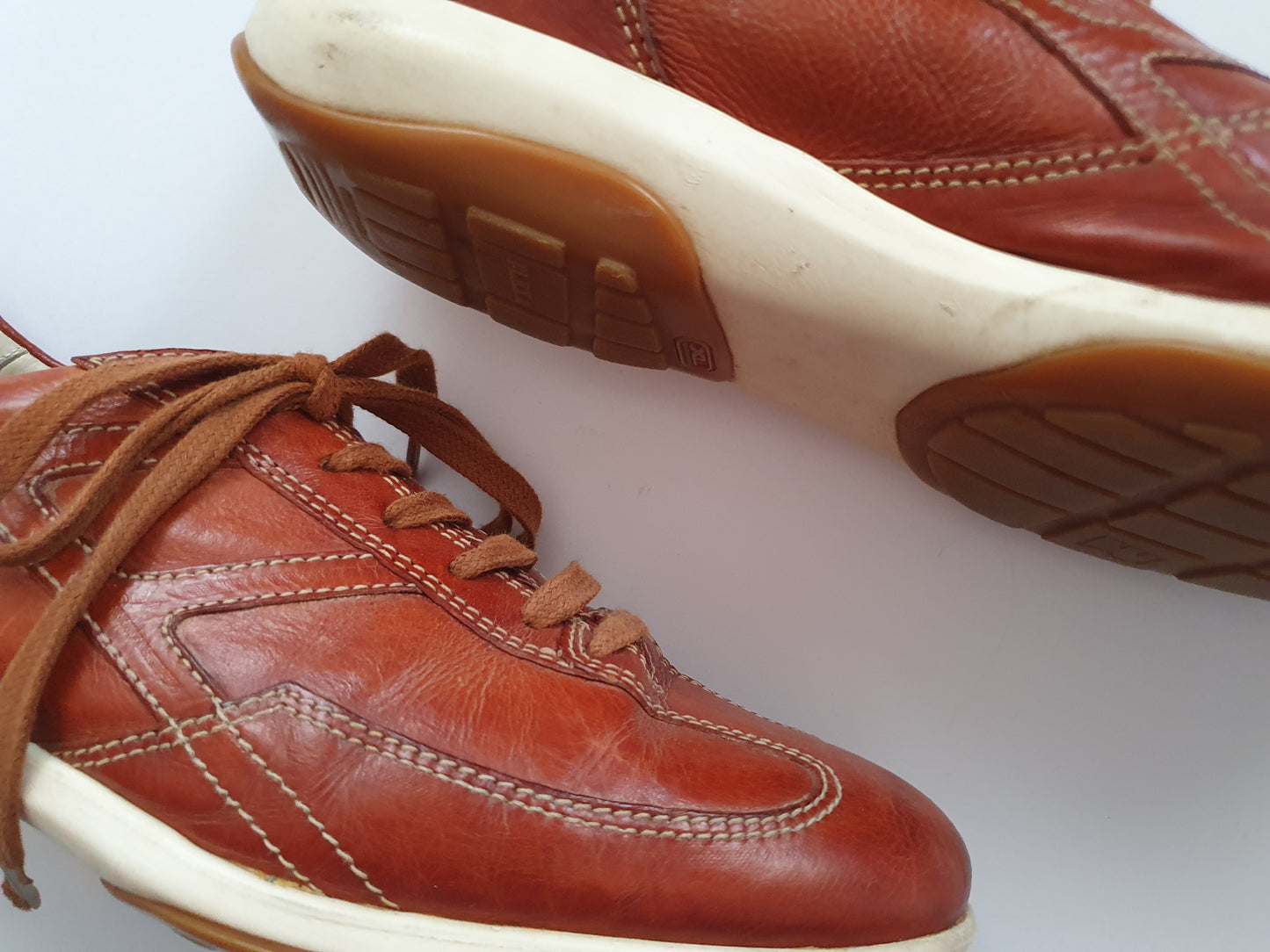 Authentic Vintage Flexa Designer Leather Sneakers Made in Italy In Size 39,5