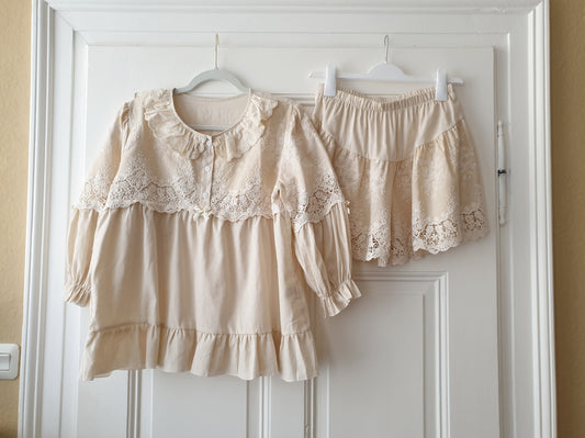 The Beige Short Victorian Pyjama