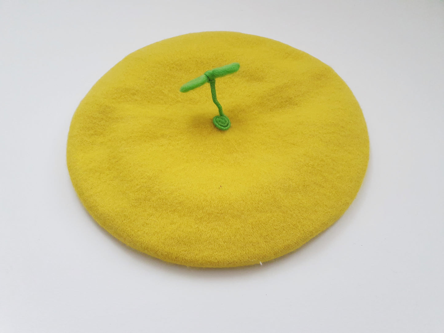 The Plant A Seed Beret In Yellow