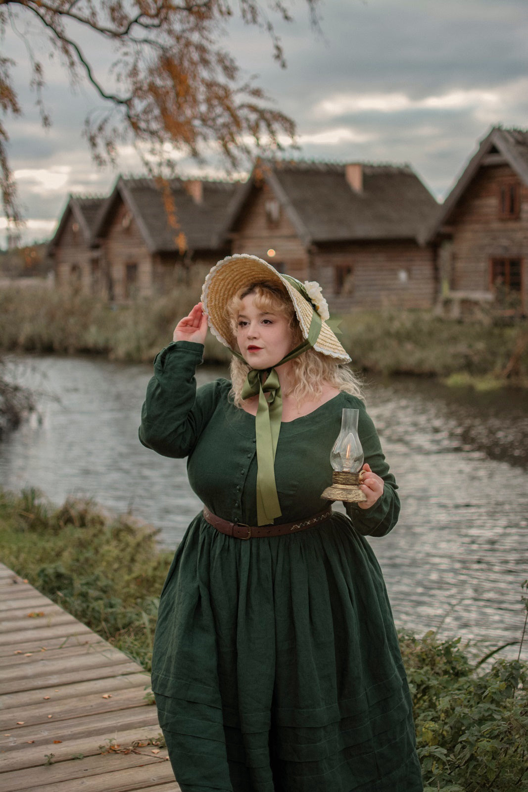 The Rose Dream Bonnet in Green