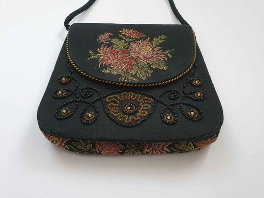 Antique 1920s Needlepoint Handbag