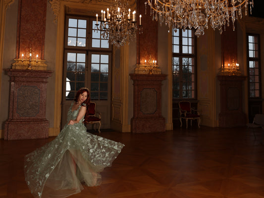 The Celestine Gown In Light Green