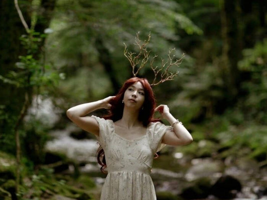 The Cernunnos Antler Headband - Brown