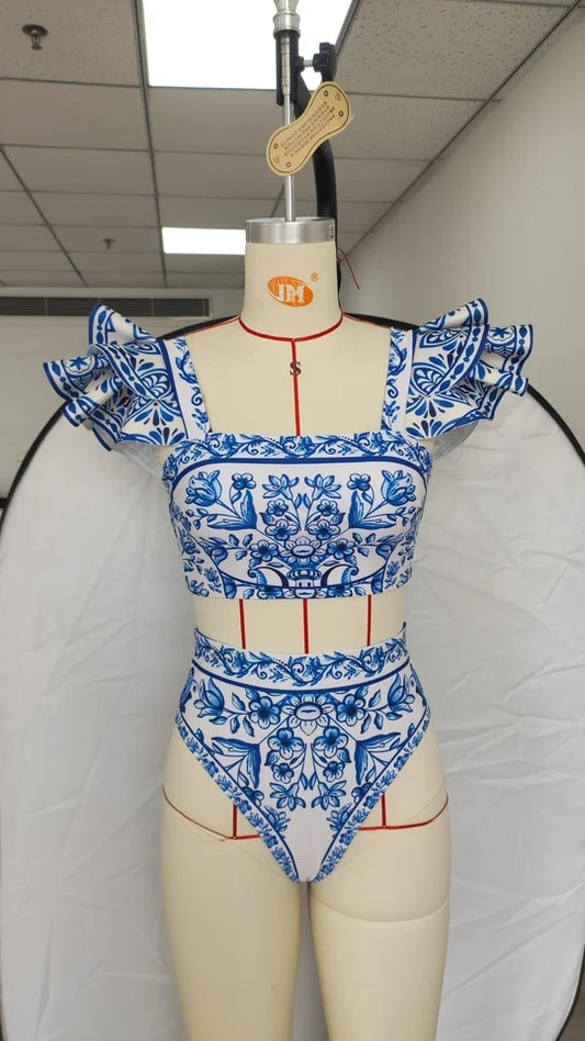 The Delft Blue Bikini Set