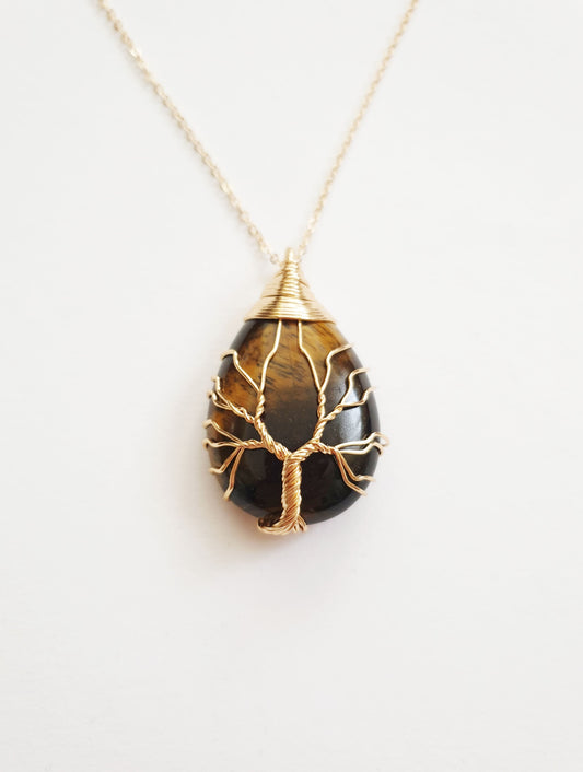 The Tiger's Eye Tree Of Life Necklace